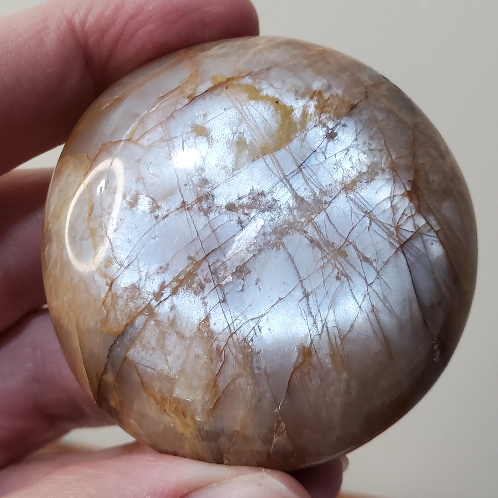 Peach Moonstone Crystal Palmstone